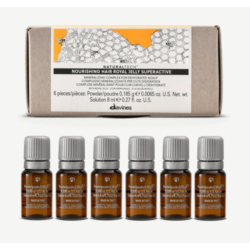 Davines NaturalTech Nourishing Hair Royal Jelly Superactive Mineralizing Scalp Treatment 6x8 ml — Behandlungen Davines NaturalTech Nourishing Hair Royal Jelly Superactive Mineralizing Scalp Treatment 6x8 ml — Behandlungen