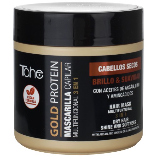 Tahe Gold Protein 3in1 Nourishing Dry Hair Mask 400ml — Masken Tahe Gold Protein 3in1 Nourishing Dry Hair Mask 400ml — Masken