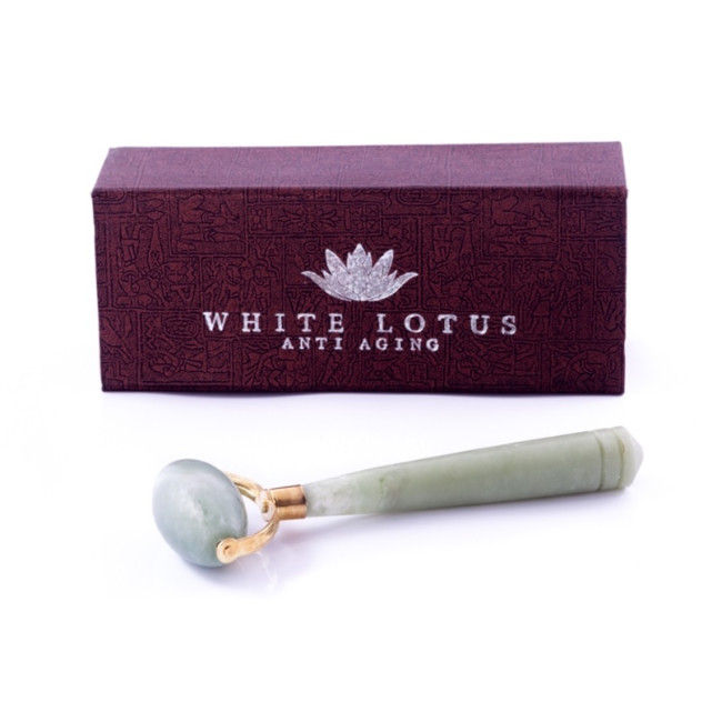 White Lotus Luxurious Jade Skin Roller — Anti-Aging