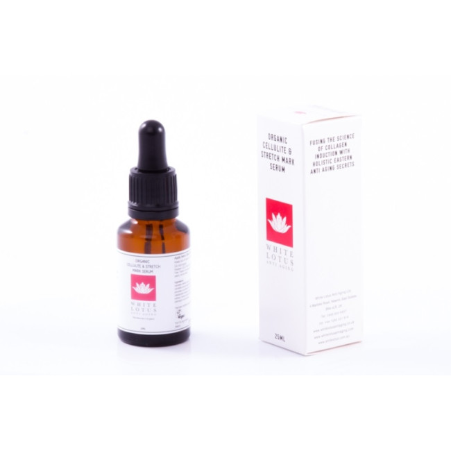 White Lotus Organic Cellulite & Stretch Mark Serum 25ml — Anti-Cellulite & Figurpflege White Lotus Organic Cellulite & Stretch Mark Serum 25ml — Anti-Cellulite & Figurpflege